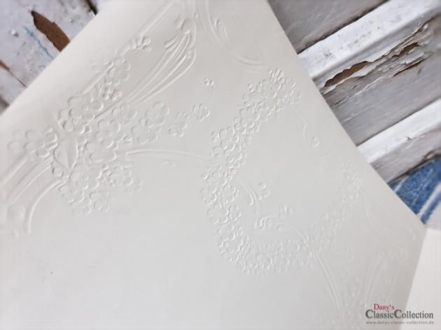 Antiker Schmuckbrief ~ Geprägt und lithografiert ~ Brief von Tochter an Vater ~ mit Rosen umrahmt ~ hw3959b3