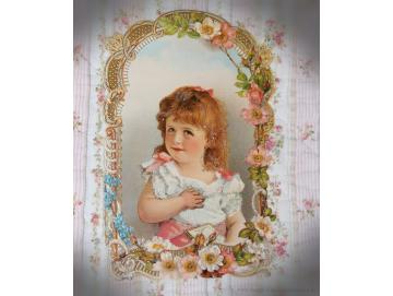 Oblate Glanzbild Mädchen