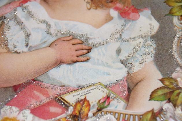 Oblate Glanzbild Mädchen