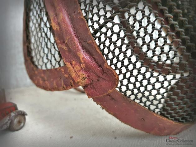 VERKAUFT ! Fechtmaske Leder Draht ~ Frankreich ~ Fechten ~ Sport ~ Sammlerstück ~ Industrie Stil ~ Loft Dekor ~ hy6112m2