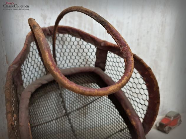 VERKAUFT ! Fechtmaske Leder Draht ~ Frankreich ~ Fechten ~ Sport ~ Sammlerstück ~ Industrie Stil ~ Loft Dekor ~ hy6112m2