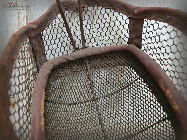 VERKAUFT ! Fechtmaske Leder Draht ~ Frankreich ~ Fechten ~ Sport ~ Sammlerstück ~ Industrie Stil ~ Loft Dekor ~ hy6112m2