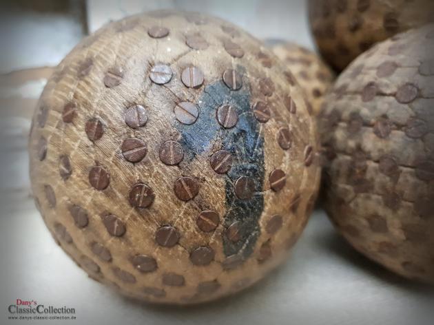 VERKAUFT ! Antikes Boule Kugel SET ~ 6 Holz Kugeln geschraubt ~ Pétanque Kugel ~ französisches Kugelspiel ~ Provence ~ Frankreich ~ Boccia ~ hy6004