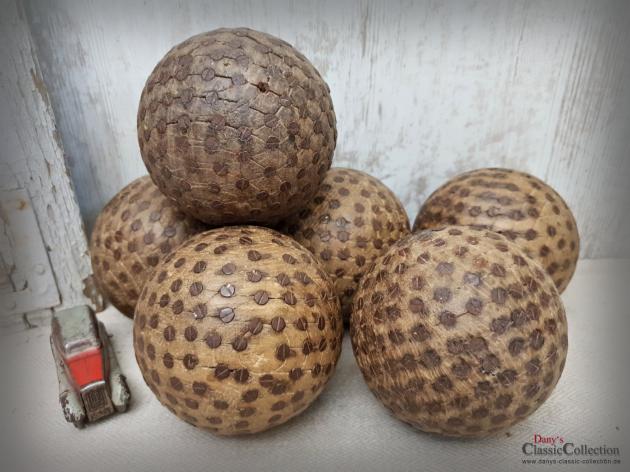 VERKAUFT ! Antikes Boule Kugel SET ~ 6 Holz Kugeln geschraubt ~ Pétanque Kugel ~ französisches Kugelspiel ~ Provence ~ Frankreich ~ Boccia ~ hy6004