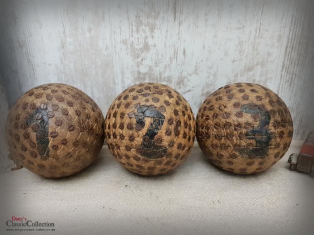 VERKAUFT ! Antikes Boule Kugel SET ~ 6 Holz Kugeln geschraubt ~ Pétanque Kugel ~ französisches Kugelspiel ~ Provence ~ Frankreich ~ Boccia ~ hy6004