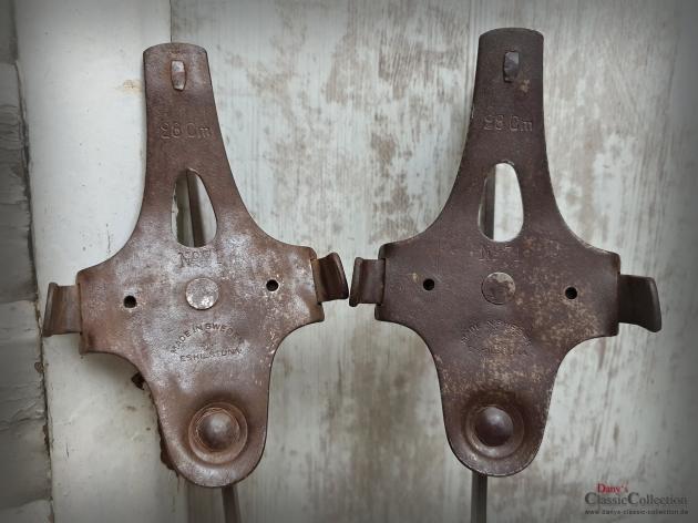 VERKAUFT ! Schlittschuhe antik ~ Metall ~ Eskilstuna Schweden ~ Shabby Deko ~ Winterdeko ~ Sammlerstück ~ Vintage Home ~ hw3484rk2