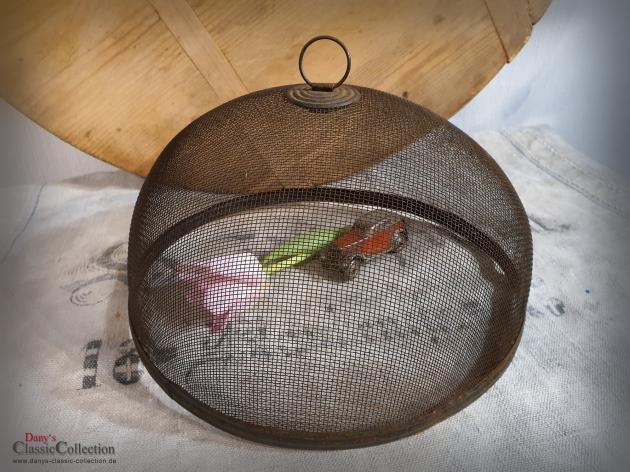 VERKAUFT ! Fliegenhaube Ø 26,5 cm ~ Drahthaube ~ Landhausküche ~ Gartentisch~ hy5812a