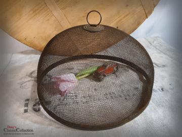 VERKAUFT ! Fliegenhaube Ø 26,5 cm ~ Drahthaube ~ Landhausküche ~ Gartentisch~ hy5812a