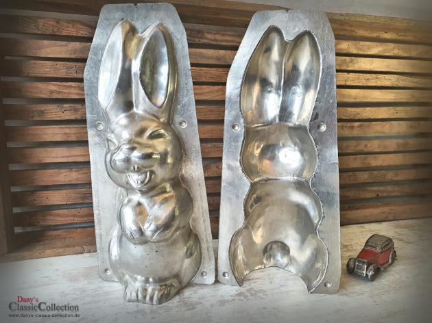 VEKAUFT ! - Schmunzelhase 28 cm Schokoladenform ~ Hasenform alt ~ Osterdeko ~ seltenes Sammlerstück ~ Frohe Ostern ~ Hase lachend ~ hy6295