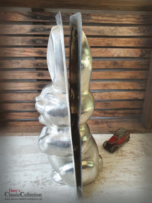 VEKAUFT ! - Schmunzelhase 28 cm Schokoladenform ~ Hasenform alt ~ Osterdeko ~ seltenes Sammlerstück ~ Frohe Ostern ~ Hase lachend ~ hy6295