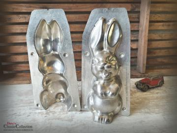 VERKAUFT ! - Schmunzelhase 19 cm Schokoladenform ~ Hasenform alt ~ Osterdeko ~ seltenes Sammlerstück ~ Frohe Ostern ~ Hase lachend ~ hy6296