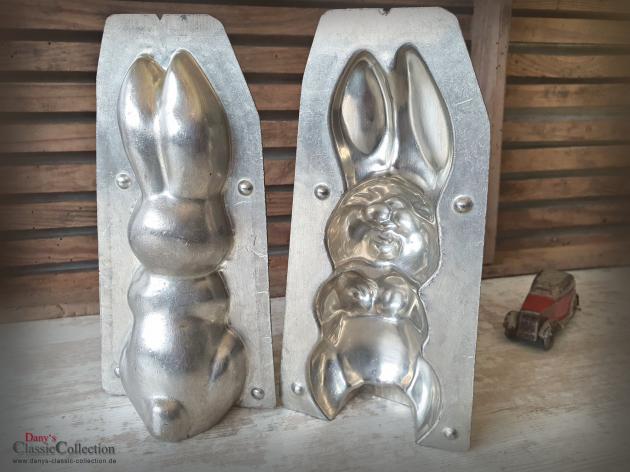 VERKAUFT ! - Schmunzelhase 19 cm Schokoladenform ~ Hasenform alt ~ Osterdeko ~ seltenes Sammlerstück ~ Frohe Ostern ~ Hase lachend ~ hy6296