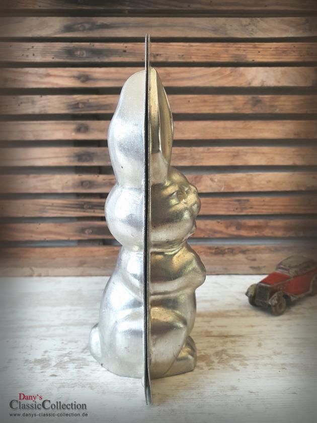 VERKAUFT ! - Schmunzelhase 19 cm Schokoladenform ~ Hasenform alt ~ Osterdeko ~ seltenes Sammlerstück ~ Frohe Ostern ~ Hase lachend ~ hy6296