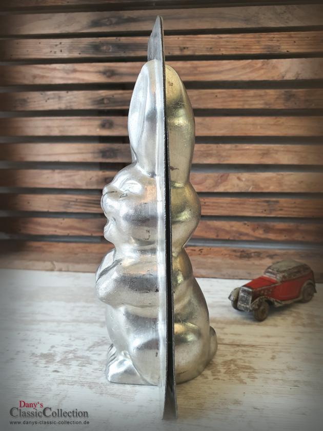 VERKAUFT ! - Schmunzelhase 19 cm Schokoladenform ~ Hasenform alt ~ Osterdeko ~ seltenes Sammlerstück ~ Frohe Ostern ~ Hase lachend ~ hy6296