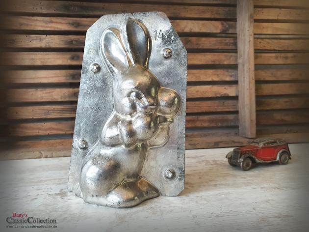 VERKAUFT ! Boxer Hase 19 cm Schokoladenform ~ Hasenform alt ~ Osterdeko ~ seltenes Sammlerstück ~ Frohe Ostern ~ Vintage Deko ~ hy6297