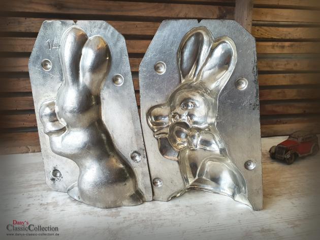 VERKAUFT ! Boxer Hase 19 cm Schokoladenform ~ Hasenform alt ~ Osterdeko ~ seltenes Sammlerstück ~ Frohe Ostern ~ Vintage Deko ~ hy6297