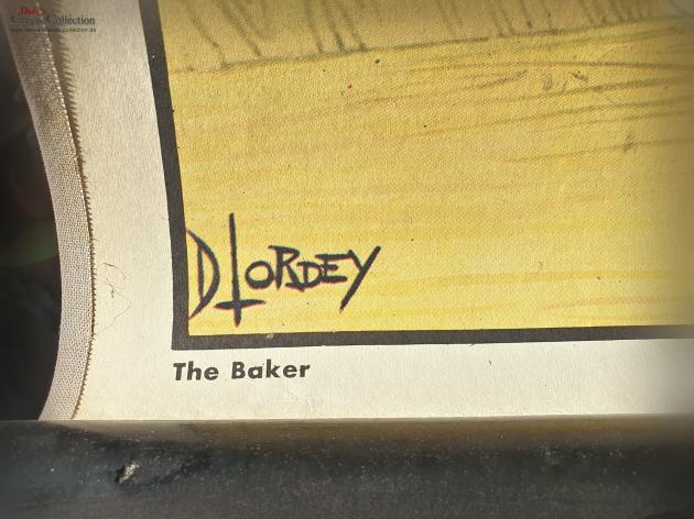 VERKAUFT ! Alte Schulwandkarte ~ Beruf Bäcker ~ Rollkarte ~ Schulkarte ~ Wandkarte ~ Lehrkarte ~ Midcentury ~ Wanddeko ~ hy5471