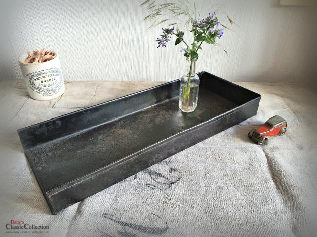 VERKAUFT ! Stabiles rechteckiges Backblech 43,5 x 17 x 5 cm ~ Tischtablett ~ Vintage Tablett ~ Shabby Deko ~ Ottomane Tablett ~ Brocante Deko ~ hx4244a2
