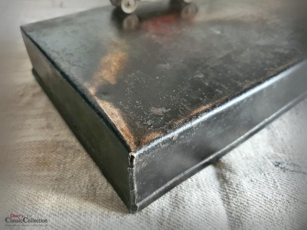 VERKAUFT ! Stabiles rechteckiges Backblech 43,5 x 17 x 5 cm ~ Tischtablett ~ Vintage Tablett ~ Shabby Deko ~ Ottomane Tablett ~ Brocante Deko ~ hx4244a2