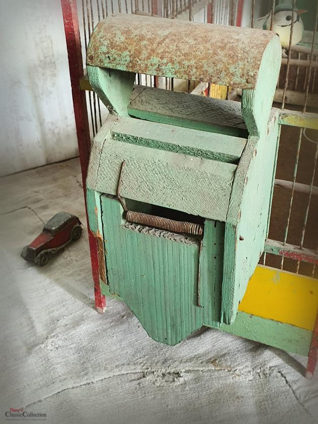 VERKAUFT ! Uralter Vogelkäfig bunt ~ Vogelhaus ~ Holz Vogelbauer ~ fil de fer ~ Vintage Shabby chic ~ hx4034