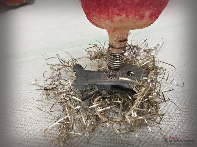 VERKAUFT ! - Blüte auf Clip ~ Tulpe ~ Rose ~ Christbaumschmuck alt ~ Weihnachtsschmuck antik ~ Weihnachtsbaum ~ Weihnachtsdeko ~ Sammlerstück ~ hx4723