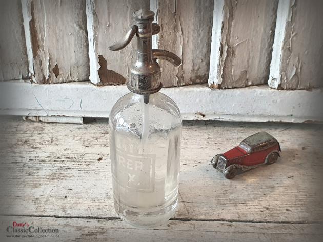 VERKAUFT ! SELTENE 0,25L Soda Siphon ~ kleine Sodaflaschen ~ Seltzer Flasche ~ Industrial ~ Loft ~ Vintage Interior ~ hy5924f3