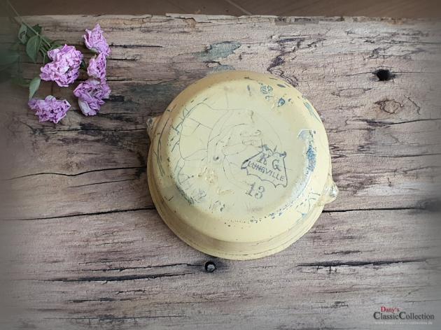 VERKAUFT ! Antikes französisches Steingut Schälchen ~ Steinzeug Pot ~ K G Lunéville ~ Brocante ~ Tischdeko ~ hz6429c1