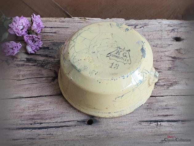 VERKAUFT ! Antikes französisches Steingut Schälchen ~ Steinzeug Pot ~ K G Lunéville ~ Brocante ~ Tischdeko ~ hz6429c1