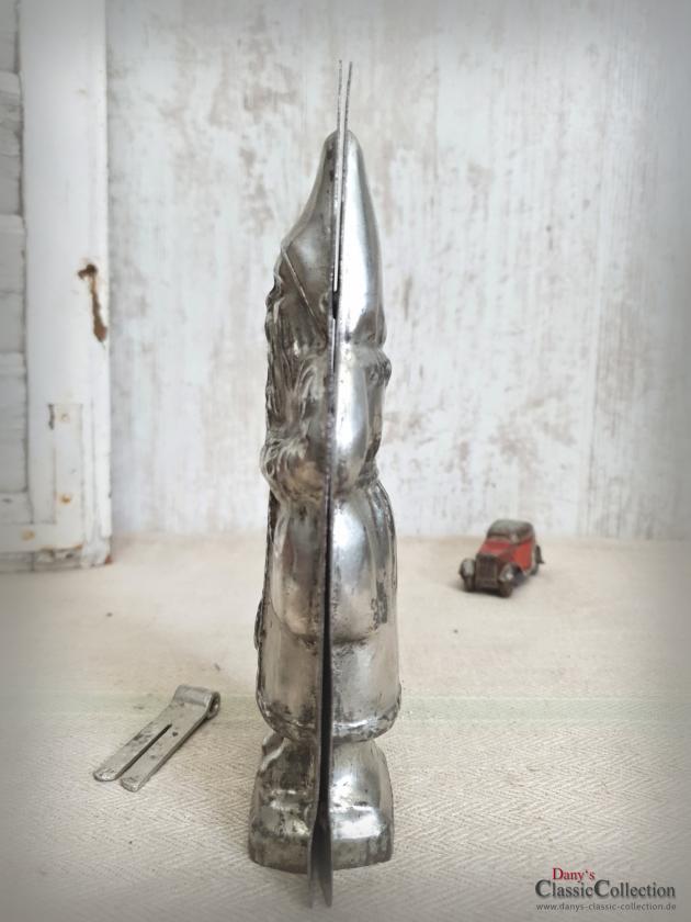 VERKAUFT ! Santa mit Sack und Rute 19,5 cm ~ Schokoladenform #171 ~ Nikolaus ~ Metallform ~ Patisserie ~ Sammlerstück ~ Weihnachtsdeko ~ hy5411s2