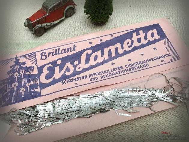 2x Eis-Lametta ~ OVP unbenutzt ~ Brillant Lametta silber ~ Alter Baumbehang ~ Weihnachtsbaum ~ Original packed silver Tinsel ~ hx4866s2