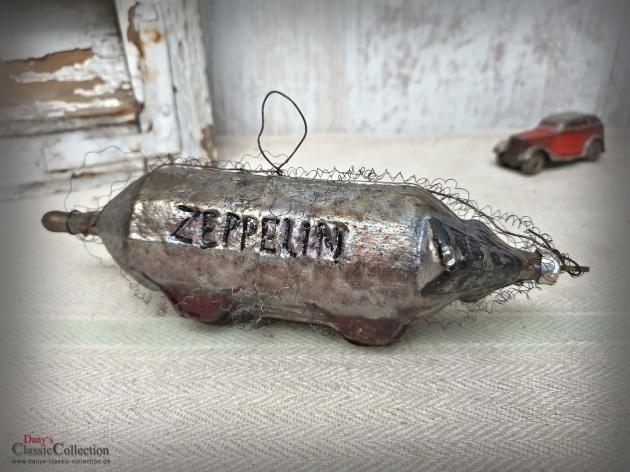 VERKAUFT ! - Patriotischer Christbaumschmuck ~ Zeppelin ~ Luftschiff ~ seltener Weihnachtsschmuck ~ Weihnachtsbaum ~ Vintage Weihnacht ~ hx4687