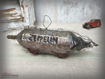 VERKAUFT ! - Patriotischer Christbaumschmuck ~ Zeppelin ~ Luftschiff ~ seltener Weihnachtsschmuck ~ Weihnachtsbaum ~ Vintage Weihnacht ~ hx4687