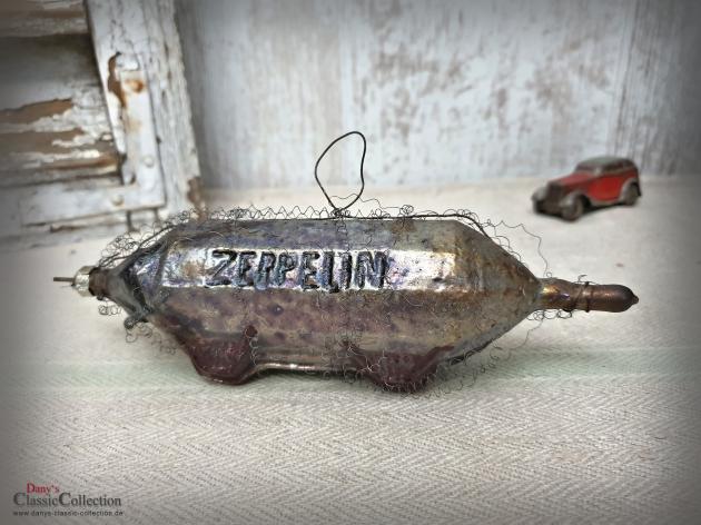 VERKAUFT ! - Patriotischer Christbaumschmuck ~ Zeppelin ~ Luftschiff ~ seltener Weihnachtsschmuck ~ Weihnachtsbaum ~ Vintage Weihnacht ~ hx4687