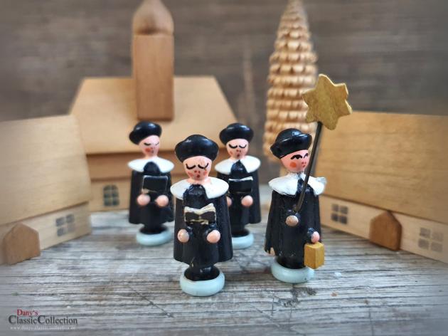 VERKAUFT ! Erzgebirge Kapelle ~ Dorf mit Kirche ~ 2 Häuser und Baum ~ Vintage Weihnachtsdeko ~ Sammlerstücke ~ Deutsche Volkskunst Originale ~ hz6412hs