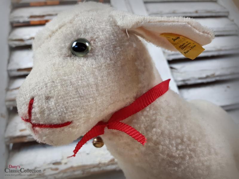 VERKAUFT ! Großes STEIFF Lamm ~ ORIGINAL Stofftier alt ~ Plüschtier ~ Nostalgie im Kinderzimmer ~ Osterdekoration ~ hx4013