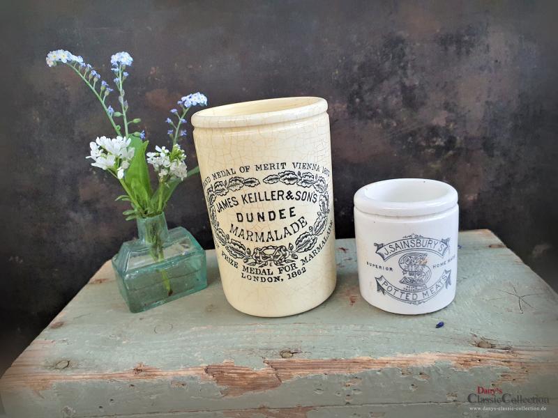 VERKAUFT ! Keiller Dundee 1 lb ~ ORIGINAL antike Keramik ~ Aufbewahrung ~ Pottery ~ Steingut ~ Werbung ~ Steingut ~ Vintage Landhausküche ~ hw3072