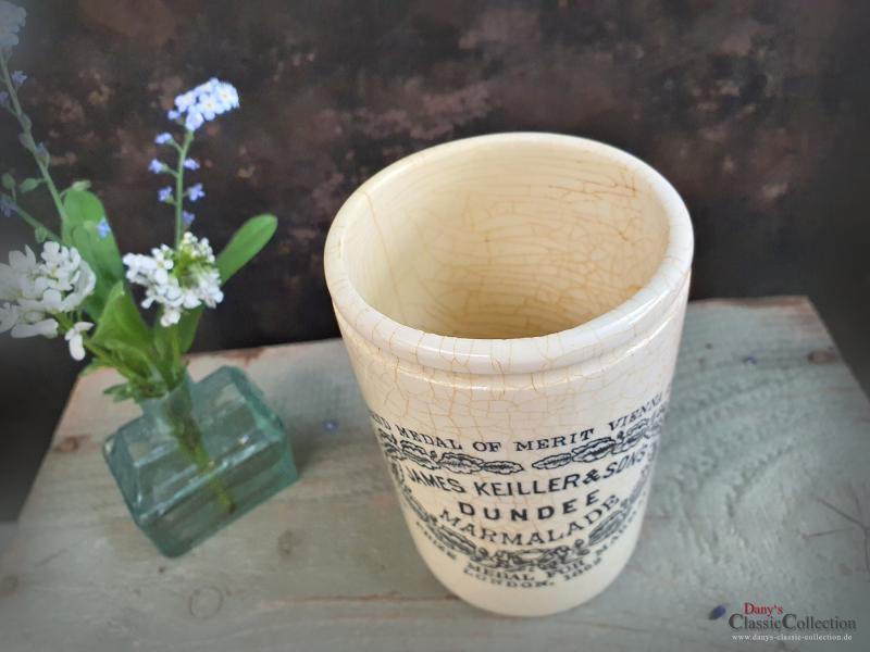 VERKAUFT ! Keiller Dundee 1 lb ~ ORIGINAL antike Keramik ~ Aufbewahrung ~ Pottery ~ Steingut ~ Werbung ~ Steingut ~ Vintage Landhausküche ~ hw3072