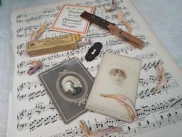 VERKAUFT ! Vintage Deko Set 1 ~ French Brocante ~ Shabby Chic ~ Landhaus ~ Frankreich ~ vd21hdset1