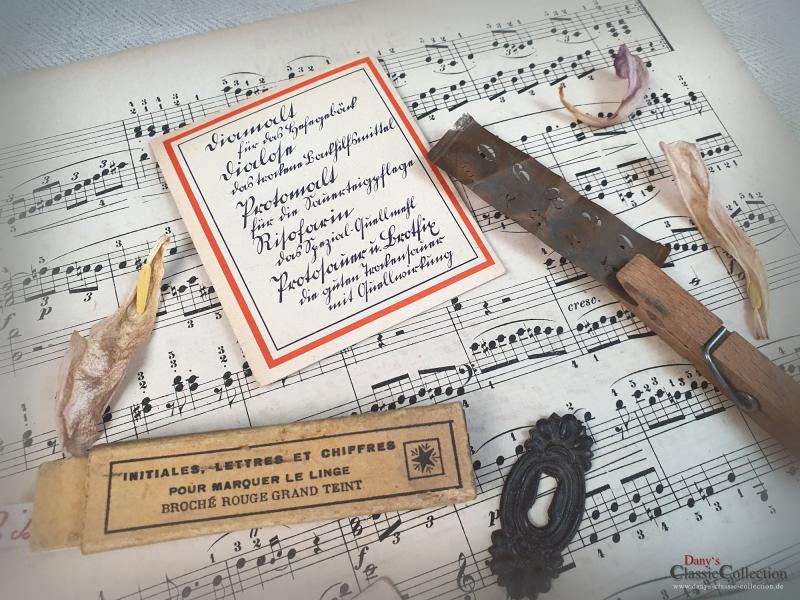 VERKAUFT ! Vintage Deko Set 1 ~ French Brocante ~ Shabby Chic ~ Landhaus ~ Frankreich ~ vd21hdset1