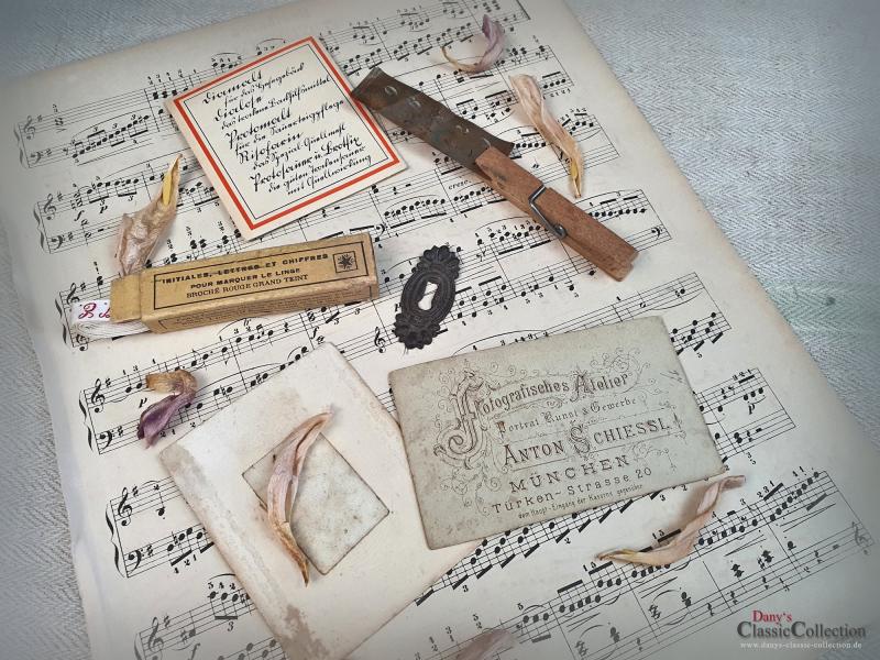 VERKAUFT ! Vintage Deko Set 1 ~ French Brocante ~ Shabby Chic ~ Landhaus ~ Frankreich ~ vd21hdset1