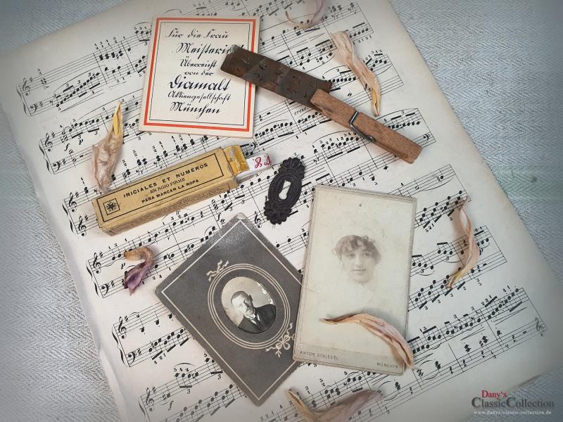 VERKAUFT ! Vintage Deko Set 1 ~ French Brocante ~ Shabby Chic ~ Landhaus ~ Frankreich ~ vd21hdset1