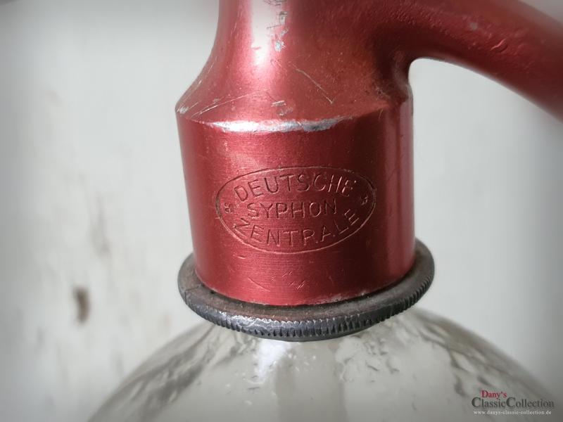 VERKAUFT ! Siphon Soda ~ schwere Sodaflasche ~ Wasserspender ~ Deutsche Soda Zentrale ~ Kopf metallic ~ hw3222ro1