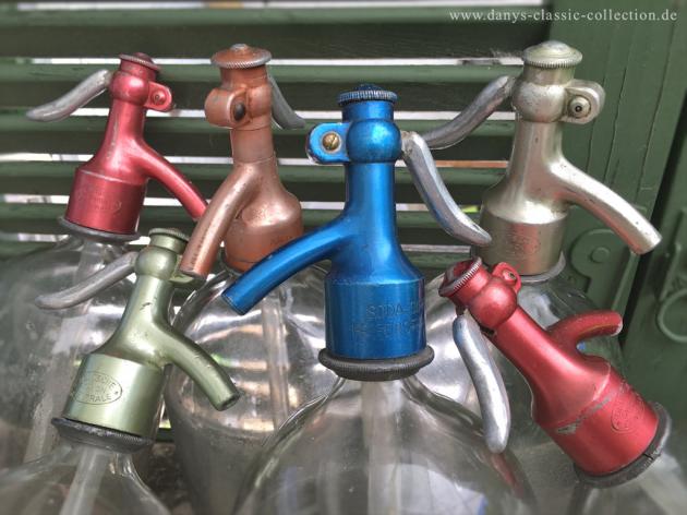 VERKAUFT ! Siphon Soda ~ schwere Sodaflasche ~ Wasserspender ~ Deutsche Soda Zentrale ~ Kopf metallic ~ hw3222ro1