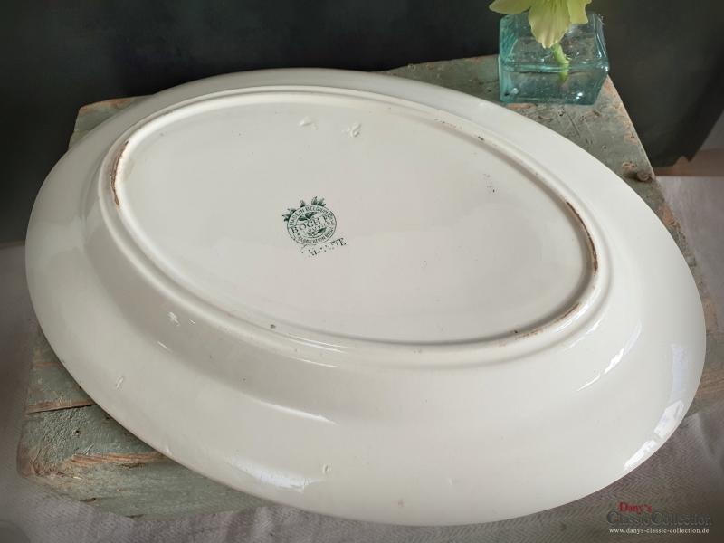VERKAUFT ! BOCH Servierplatte ~ Vorlegeplatte oval ~ Porzellan Platte ~ Keramik alt ~ Essteller oval ~ La Louviere ~ Vintage Küche ~ hx3410