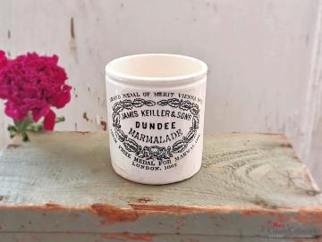 VERKAUFT ! Keiller Dundee 1 lb ~ ORIGINAL antike Keramik ~ Aufbewahrung ~ Pottery ~ Steingut ~ Werbung ~ Steingut ~ Vintage Landhausküche ~ hw2935
