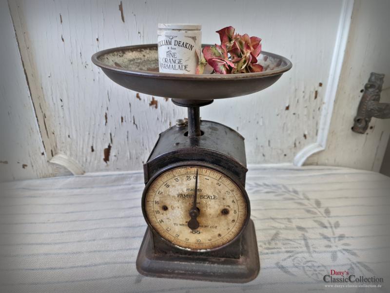 VERKAUFT ! Hughes Family Scale ~ Salter Tellerwaage ~ Küchenwaage ~ 10 kg Waage Gusseisen ~ Rustikale Küchendeko ~ Vintage Landhausküche ~ hx4765