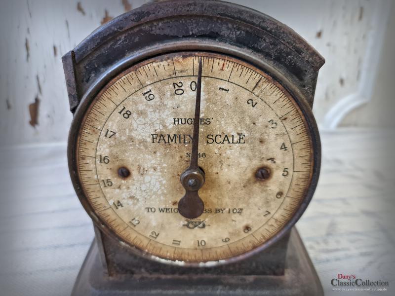 VERKAUFT ! Hughes Family Scale ~ Salter Tellerwaage ~ Küchenwaage ~ 10 kg Waage Gusseisen ~ Rustikale Küchendeko ~ Vintage Landhausküche ~ hx4765