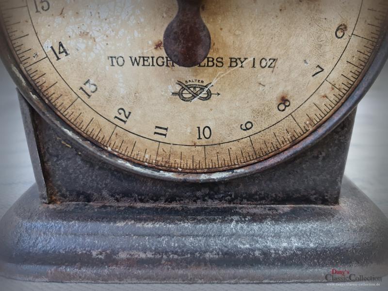 VERKAUFT ! Hughes Family Scale ~ Salter Tellerwaage ~ Küchenwaage ~ 10 kg Waage Gusseisen ~ Rustikale Küchendeko ~ Vintage Landhausküche ~ hx4765