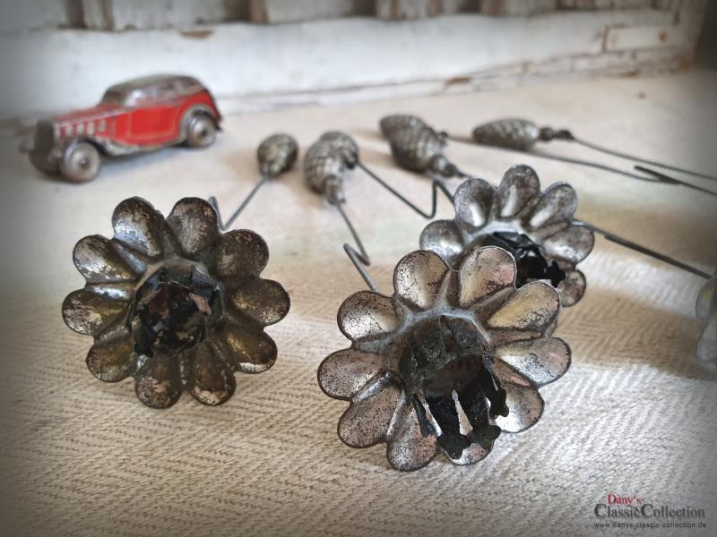 VERKAUFT ! 12 Christbaum Pendel Kerzenhalter mit Gewichten ~ Baumkerzenhalter silber ~ Weihnachtsbaum ~ Kerzenhalter ~ Brocante ~ Shabby Chic ~hx4760