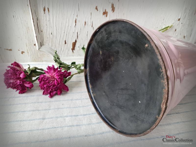 VERKAUFT ! ROSA Emaille Kanne ~ Wasserkanne ~ Frankreich ~ Email Krug ~ Landhaus Deko ~ Vintage Sammlerstück ~ ehg21idrek